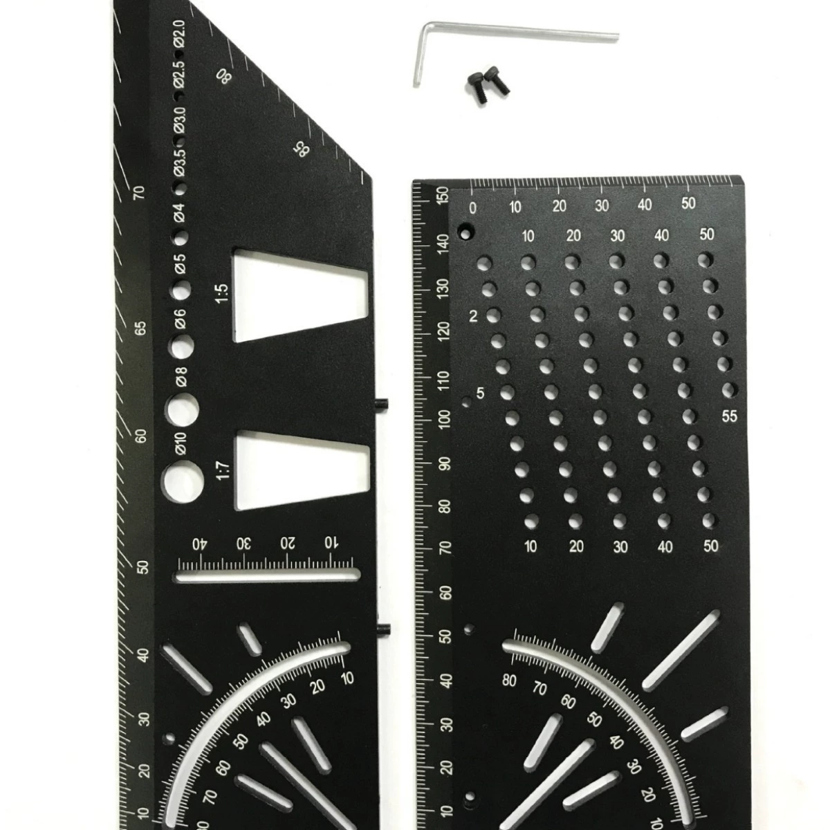 Многофункциональная угловая линейка из алюминиевого сплава 45 градусов 90 над линейной угловой линейкой