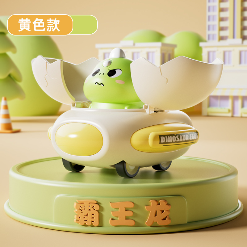 Juguetes de niños al por mayor puzzle dinosaurios coche caricatura animada animada animal dedos deslizante adornos de automóviles choque camión