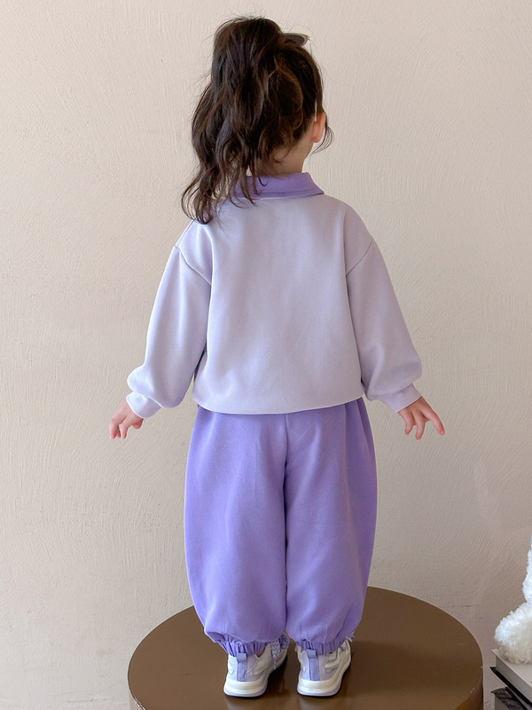 ​女童春秋卫衣套装2025新款韩版卡通兔子宽松两件套宝宝休闲洋气|undefined
