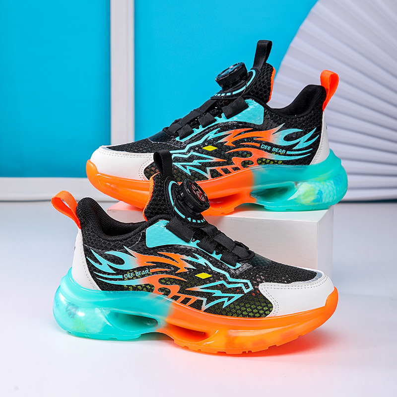 Zapatos para niños, zapatos deportivos para niños 2025 nuevos zapatos de malla hueca transpirables de verano, zapatos para correr de una sola red para niños