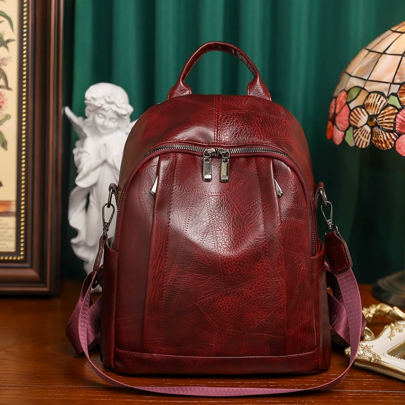 (Cross-border trading), polyurethane shoulder bag, capacious backpack, travel bag, 2023