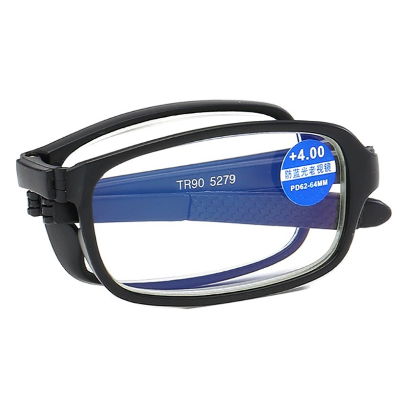 Новая модель 2026 года: складные портативные очки из полимерной смолы с защитой от синего света, ультралегкие, для уличной торговли, для чтения, художественные, ретро, для защиты глаз