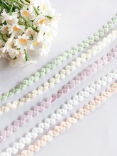 弹力花边宠物娃衣辅料手工DIY装饰材料手帐素材彩色波浪水兵带S型