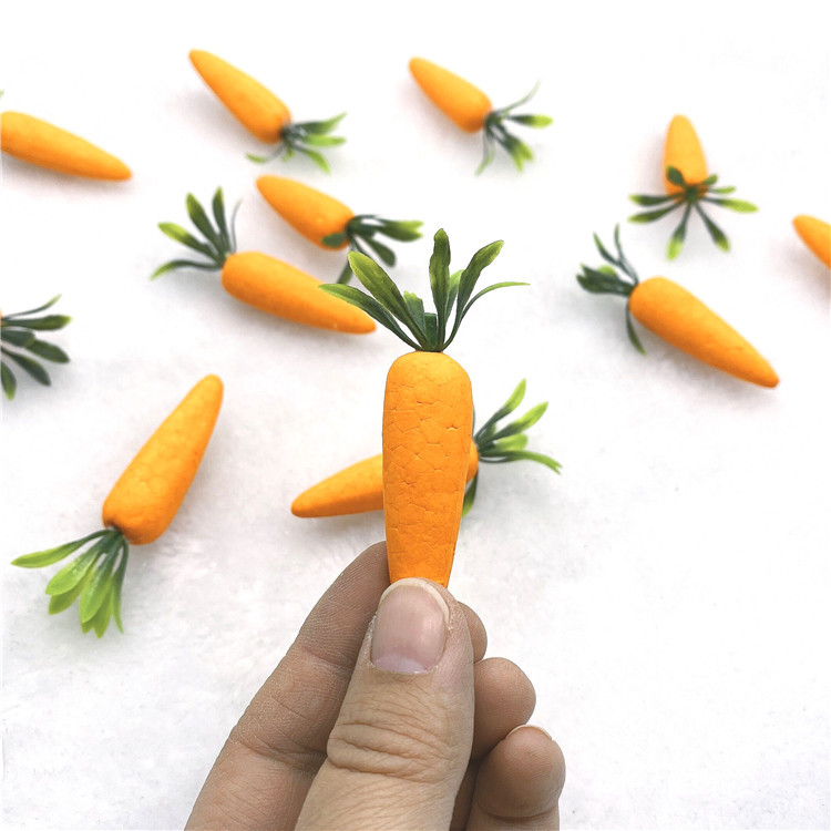 7cm decoraciones de Pascua decoración de fiesta de zanahoria accesorios de juguete accesorios de decoración de juguete de zanahoria transfronteriza