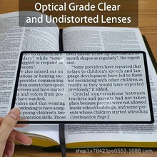 厂家直供3倍卡片放大镜 (180mmx120mm)大尺寸便携透明PVC放大镜