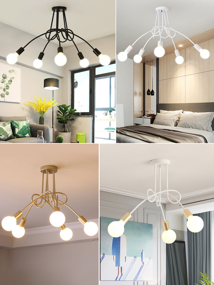 現代個性創意燈飾書房簡約燈具北歐美式餐廳燈臥室燈吸頂燈客廳燈