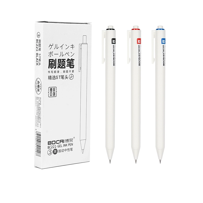 St маленькая белая кисть для ручки insbc221 Нажмите на гениальную ручку черная ручка st маленькая белая ручка для студентов 0,5 мм