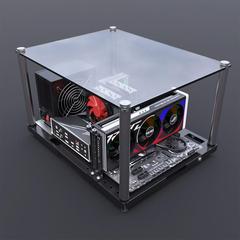 开放式电脑机箱 支持MATX ATX主板 支持X79 X99单路 工作室托架钢