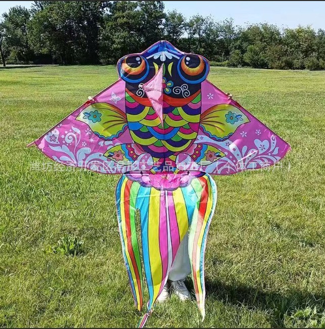 Bebé años de edad, regalo decoración kite props tradicional adulto niños chinos palillos de papel retro trago pez cometa image 34