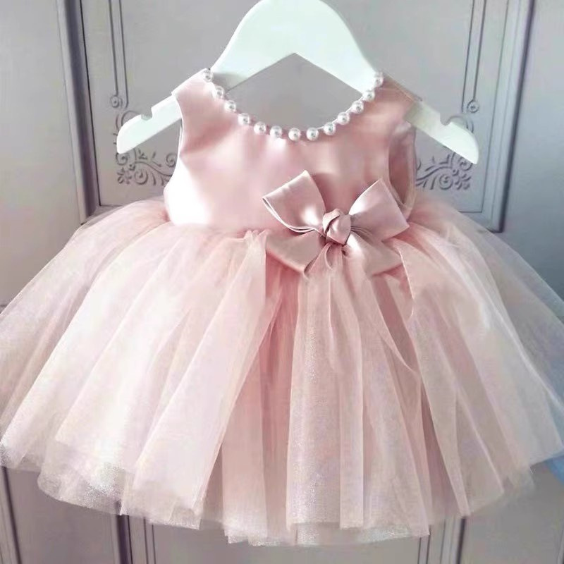 Vestido de tul de alta gama para bebé niña, ideal para su primer cumpleaños._voghion.com
