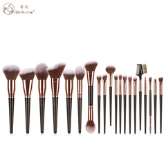 弄影 新款 單支化妝刷 粉底刷 雙頭刷 眼部刷 黑金 外貿 工廠