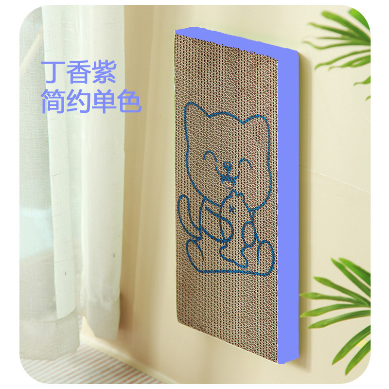 Junta de agarre para gatos, placa recta de papel ondulado, placa de garra para gatos, juguetes para gatos, anti-desgaste y espesado.