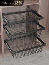 批发衣柜拉篮抽屉式伸缩裤架家用衣帽间拉篮内置收纳藤篮裤抽五金