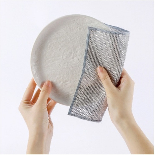 Steel wire dishcloth is not easy to stick oil kitchen special metal wire cleaning steel ball cloth wear-resistant brush pot bowl god 