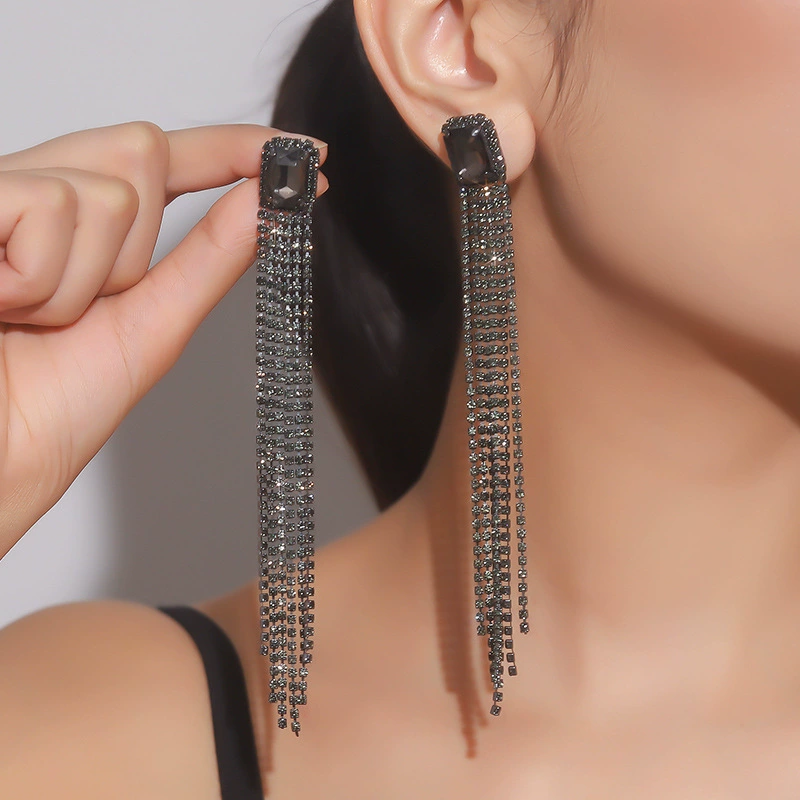 Серьги с rhinestones, для import, European style