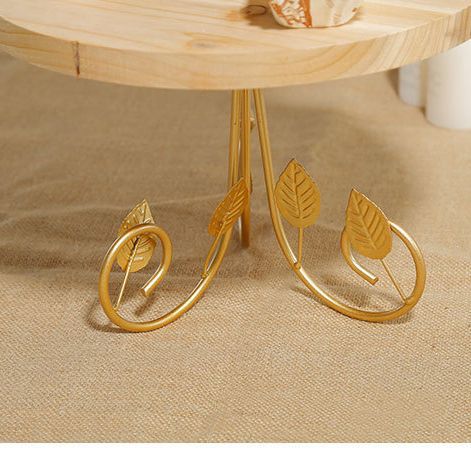 Estilo europeo de múltiples capas de madera mesa de postre té de la tarde postre vajilla bandeja de comida fría pastoral estilo de hierro de doble capa soporte de la torta