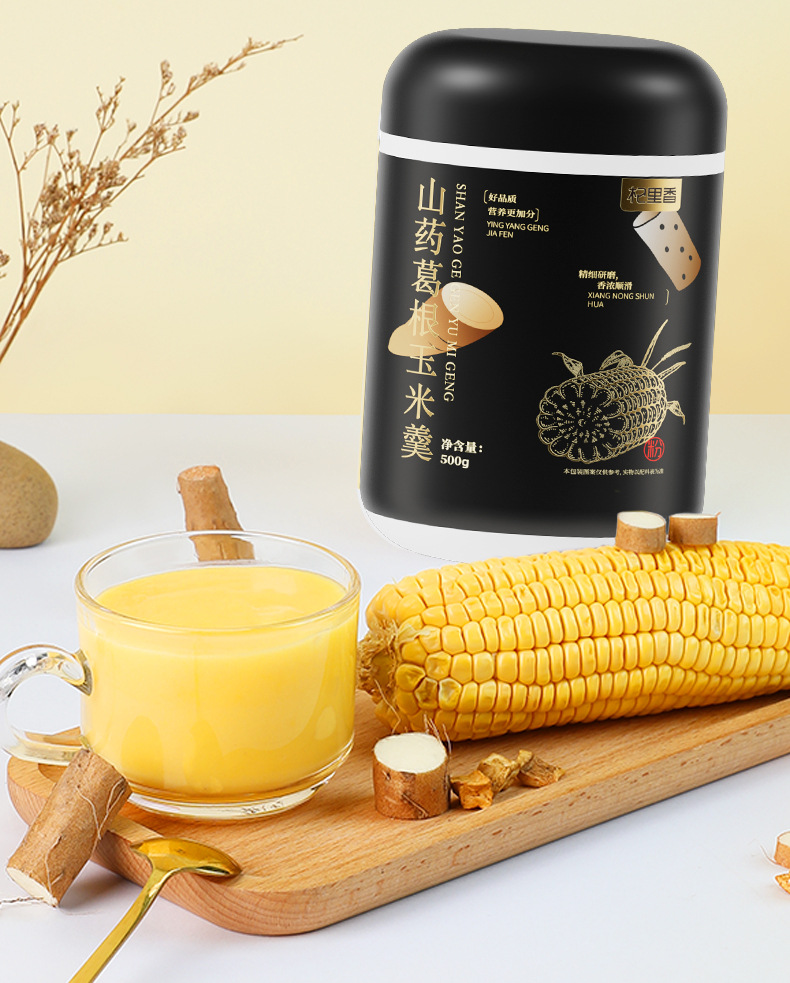 Chinese Yam Kudzu Corn Instant Powder Drink 500g Sweetened Cereal Meal Replacement preparation
