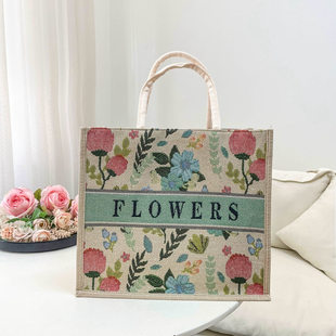 (Cross-border trading), quality cloth bag, with embroidery, orchid, flowered