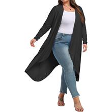 J 35019 Solid Color Long Sleeve Cardigan ��ɫ���俪��