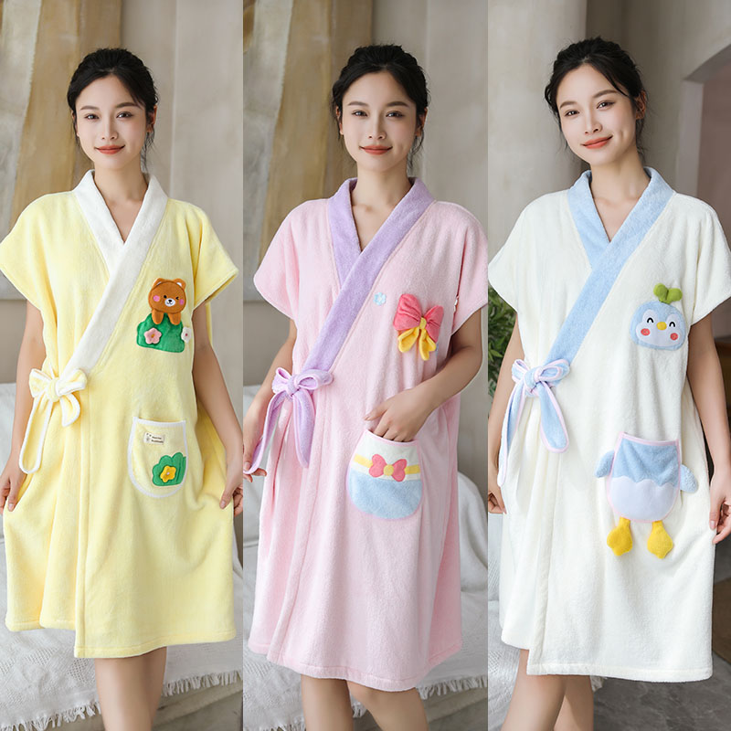 (2개) 2TCU 목욕 타올 여성용 물 흡수성보다 목욕 가운을 입고 감싸는 빠른 건조 성인 가정용 게으른 목욕 스커트 머리가없는 대형 랩 타월