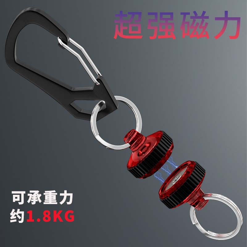 Pesca famosa nueva hebilla magnética fuerte mosquetón multifuncional pesca al aire libre bloqueo hebilla accesorios de pesca al por mayor