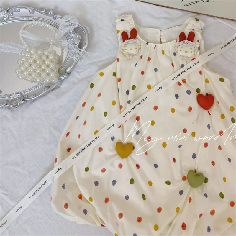 Vestido de siete niñas con limón salado, tesoro femenino de verano, estilo extranjero, lindo conejo tridimensional, amor, capullo, vestido de princesa, falda de chaleco