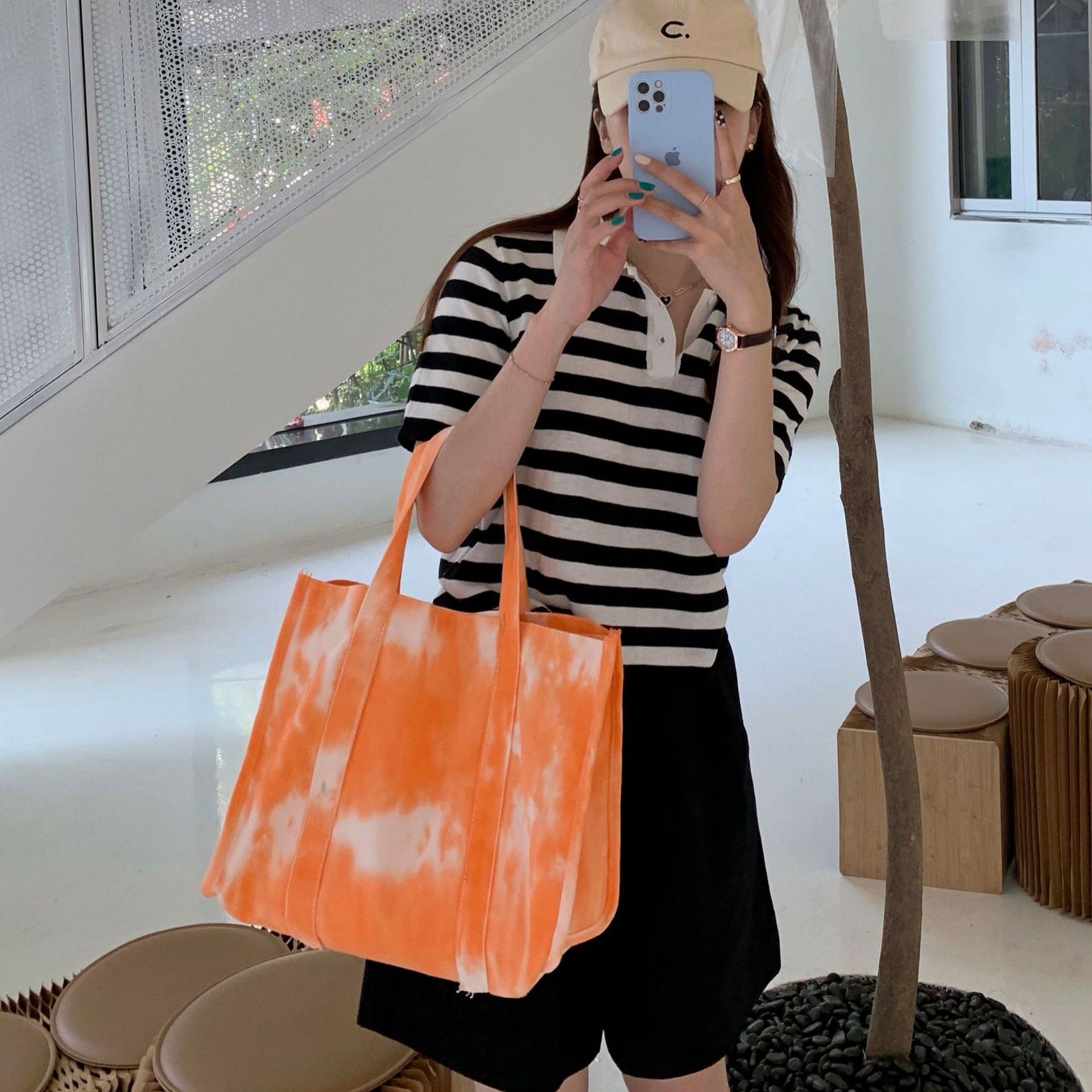 Tie Dye Kosmetiktasche Reise-organizer Boho Chic Regenbogen Etui_voghion.com