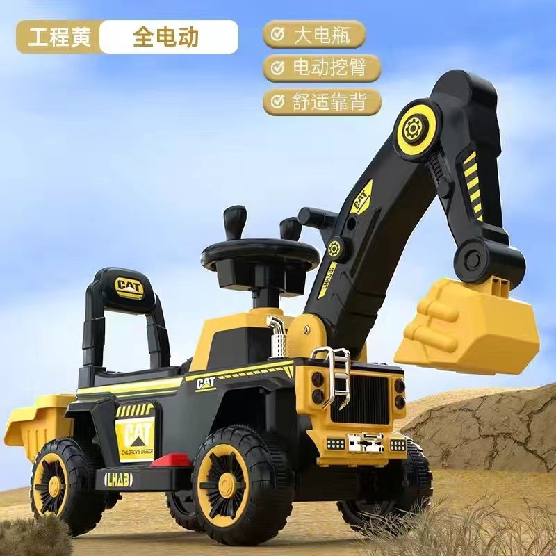 Yellow fully electric + electric digging arm + music and lighting