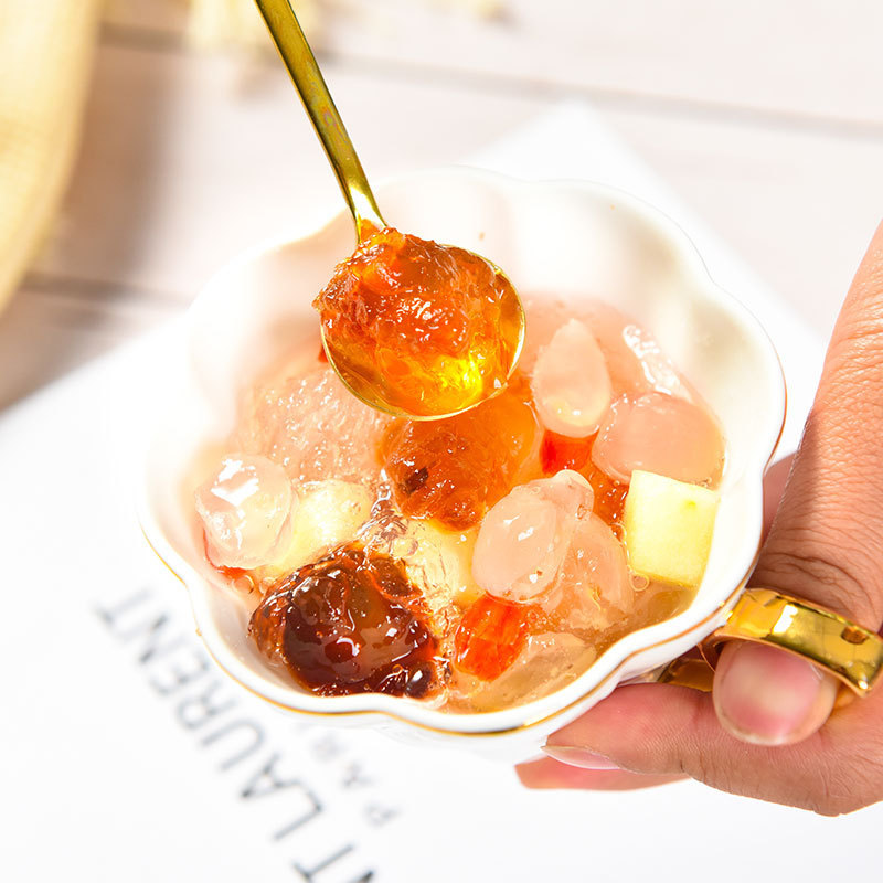 Tonic health preservation Xueyan Peach gum Cassia meters Sambo combination Beauty cool and refreshing Jieshu Rock sugar Soup natural cosmetology