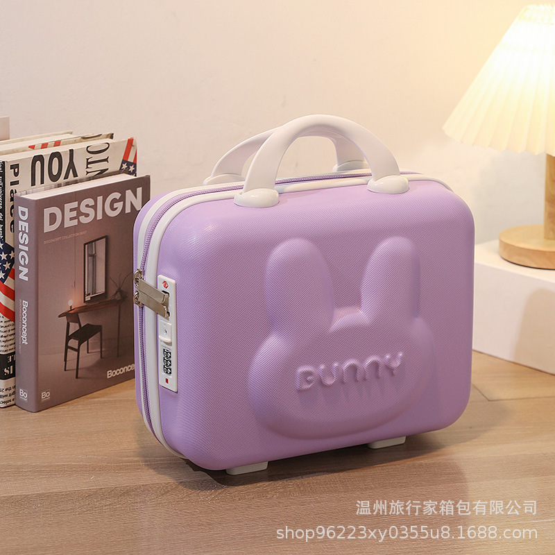 Nuevo conejo maleta maquillaje regalo de mano caja de boda 14 pulgadas 16 pulgadas maleta maleta