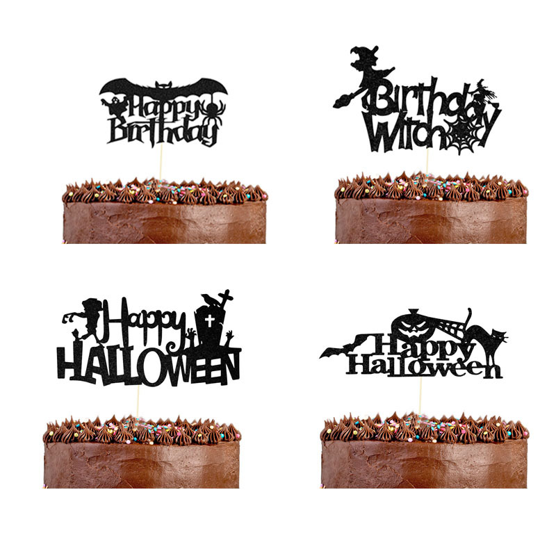 Halloween cake decoration accessories card party holiday photo props venue decoration supplies manufacturers straight