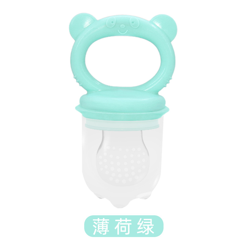 Bite le frutas y verduras le bebés y bebés bolsas de malla de silicona alimentador de bebés chupeta súper suave goma de dientes suplementos de frutas