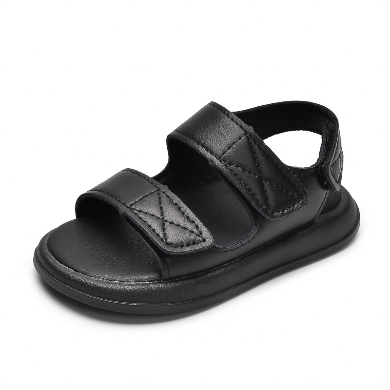 Sandalias de verano para niños al por mayor, fondo suave de velcro para niñas, sandalias de estilo explosivo transfronterizo de todo fósforo, zapatos de playa coreanos