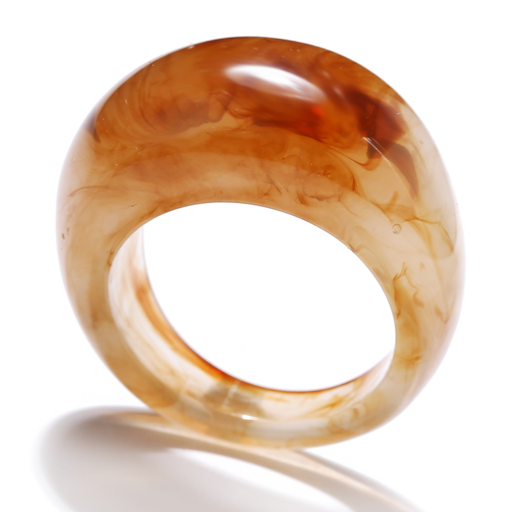 wholesale simple geometric rendering resin ring