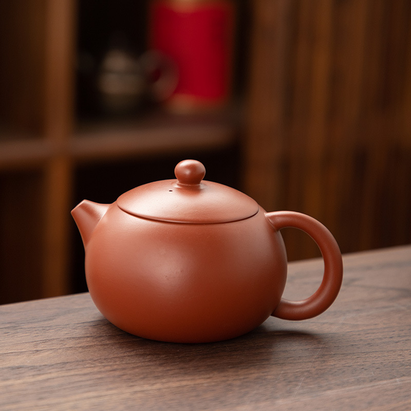 德化陶瓷茶壶凤鸣西施壶220ml红泥紫砂经典全瓷滤孔入门 功夫茶具|undefined