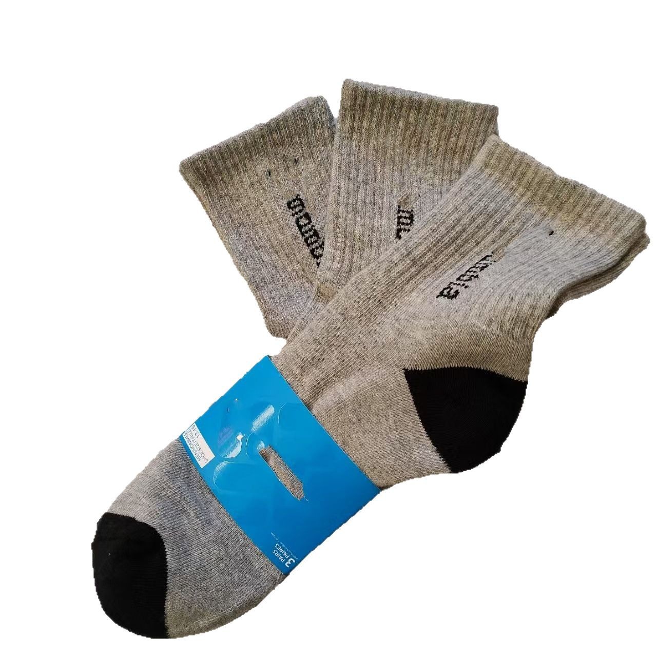 Comercio exterior hermano al aire libre hombre blanco negro gris mezcla mediano algodón calcetines de entrenamiento calcetines de algodón calcetines deportivas