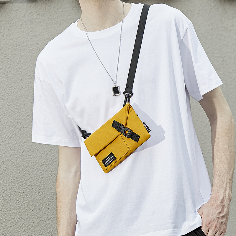 Men's crossbody bag, trendy mini bag, lightweight phone bag, women's Japanese-style single bag, casual crossbody small backpack for men