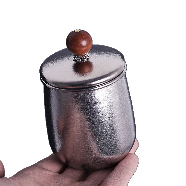 純チタンミニ茶缶ポータブル旅行密封茶保存缶絶妙なポータブル密封缶小さな茶箱|undefined