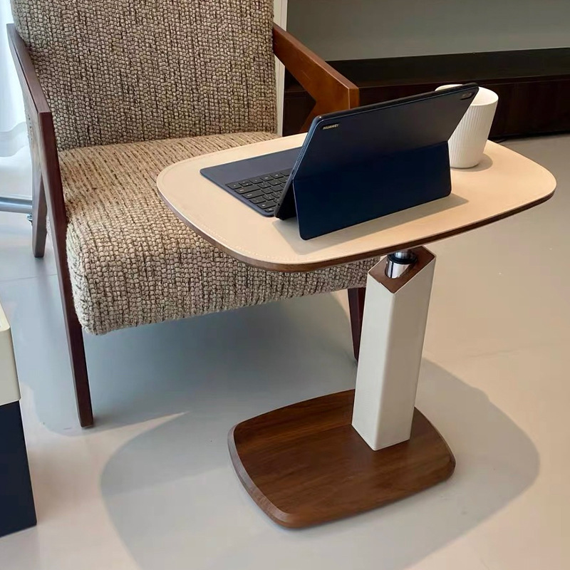 Esquina de la sala de estar capaz de elevar y bajar giratoriamente fijo sofá mesa de té mesa de cama de oficina móvil mesa de computadora de presión de aire pequeño lado mesa