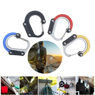 American D-type Mountaineering Buckle Key Quick Hanging Buckle Multifunctional Mountaineering Buckle Outdoor Backpack Hook Mountain Climbing Equipment