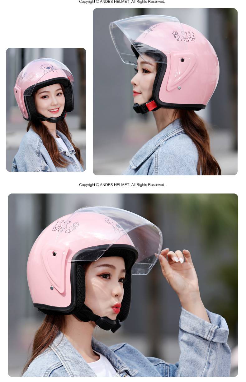 3c Certified Electric Battery Car Helmet Men's and Women's Four Seasons Universal Half Helmet Winter Motorcycle Autumn and Winter Warm Helmet