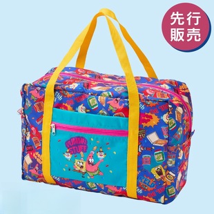 Japanese Spongebob Squarepants Cute Boston Bag Short-distance Travel Bag Large Capacity BoARding Bag Folding Portable Luggage Bag