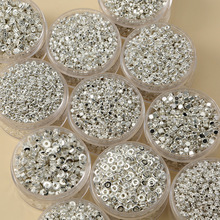 20个合金碎银散珠系列车轮珠方珠隔珠手工diy'配件半成品手链材料