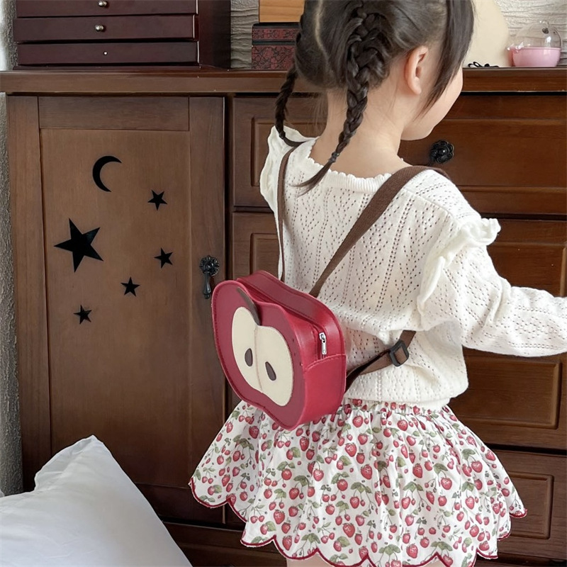 Kindergarten bebé mochila escolar de dibujos animados lindo estilo de manzana para niños y niñas mochila nueva mini mochila para niños