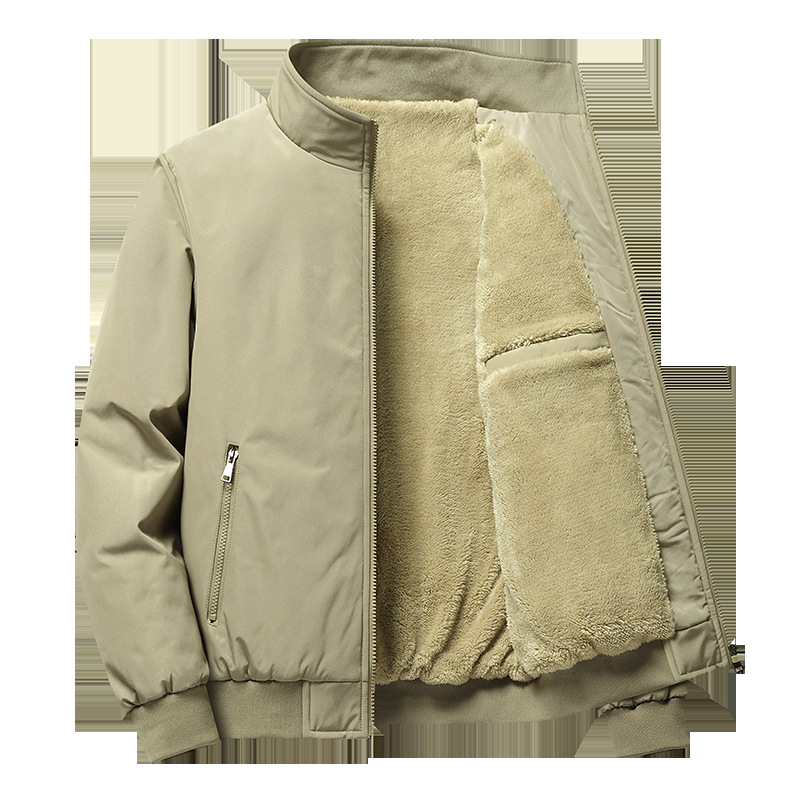 M-8XL plus fat talla grande chaqueta casual de cuello alto de nuevo estilo para hombre otoño e invierno moda salvaje chaqueta suelta fábrica