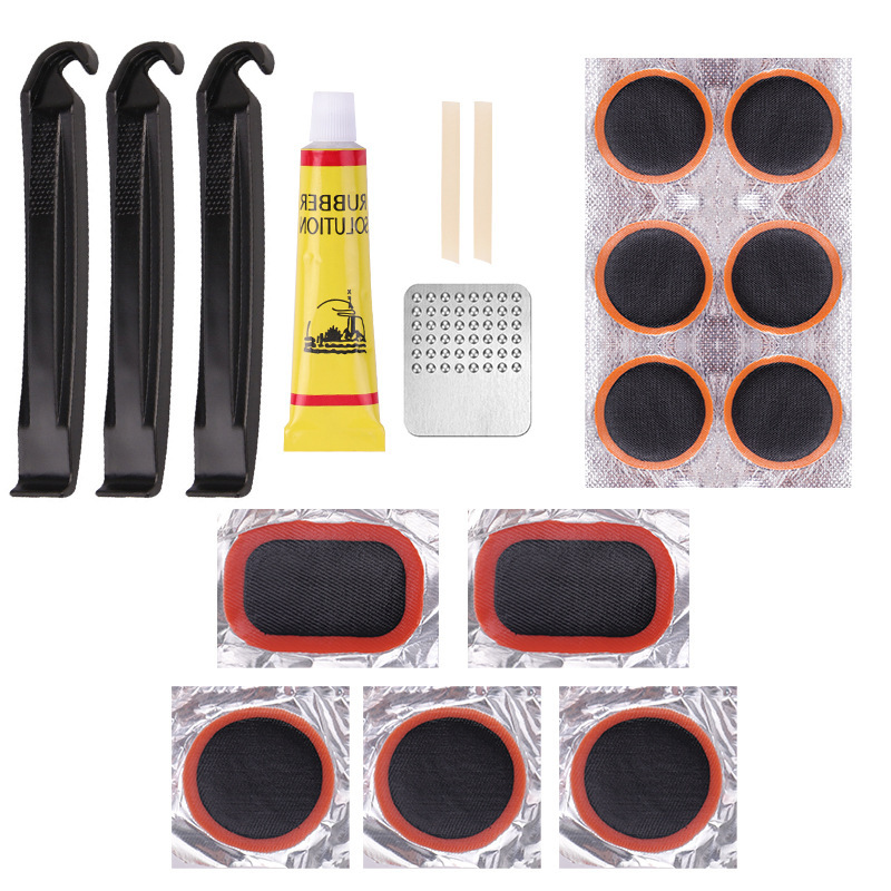 reparación rápida sin pegamento caja de herramientas de neumáticos de palanca en frío conjunto de herramientas de reparación de neumáticos de bicicleta