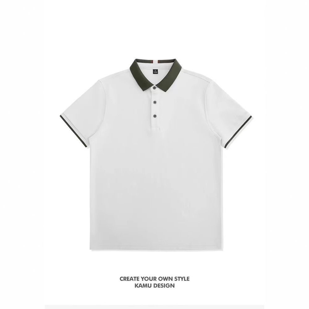 Hombre de verano personalizado bordado impresión nueva polo de tapa de alta gama camiseta casual de negocios camiseta de manga corta chaqueta