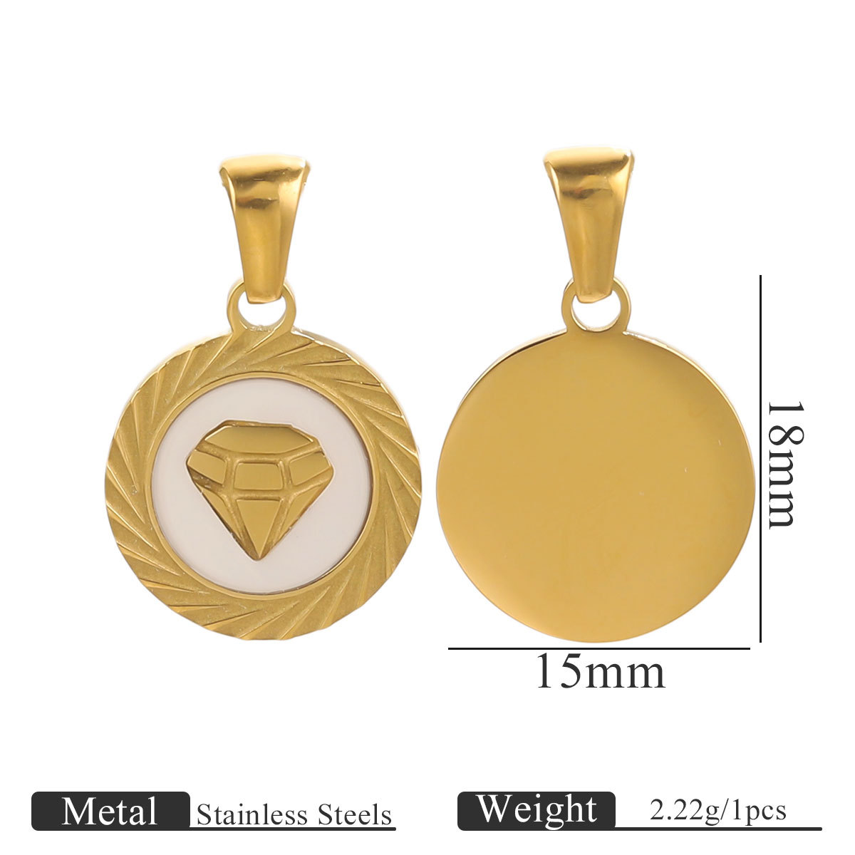 18K acero inoxidable conchas naturales multi-tipo colgante colgante DIY accesorios accesorios al por mayor