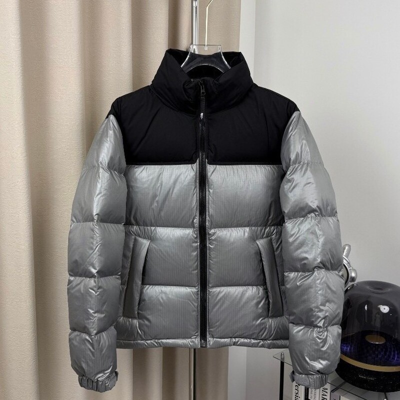 High-End New Model Patchwork 1996 Large Checkered North Face Sleeve Patch down Jacket, Thickened for Men and Women, Couple's New Style