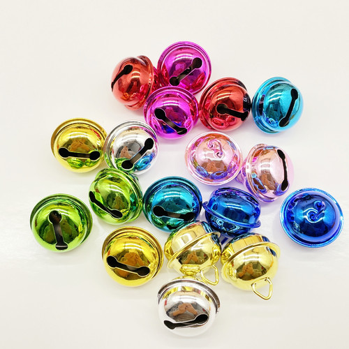 22mm vacuum electroplated metal bell DIY ornament accessories one-piece open pet bell Christmas decoration bell